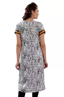Multicolor Jaipuri Printed Cotton Casual Wear Kurti