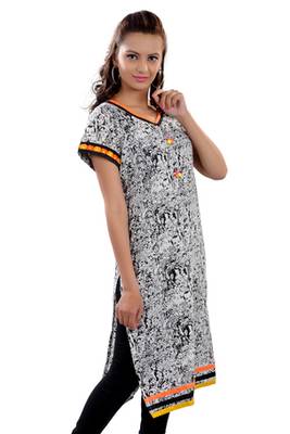 Multicolor Jaipuri Printed Cotton Casual Wear Kurti 3