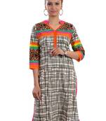 Multicolor Jaipuri Printed Cotton Casual Wear Kurti