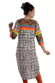 Multicolor Jaipuri Printed Cotton Casual Wear Kurti