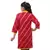 Red Hand Lehariya Design Casual Wear Cotton Kurti
