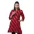 Maroon Hand  Lehariya Design Casual Wear Cotton Kurti