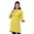 Yellow Hand  Lehariya Design Casual Wear Cotton Kurti