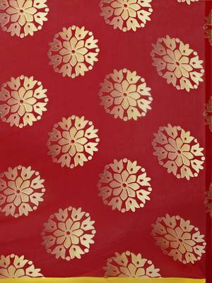 Maroon printed georgette saree with blouse 4
