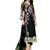 BLACK embroidered georgette semi stitched salwar with dupatta