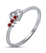 Heart Shape Love Forever Ring For Girls,Women In White Platinum Plated