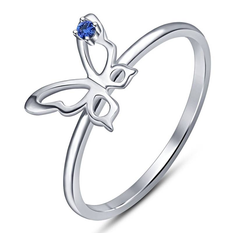 Sterling Silver Beautiful Butterfly Classic Ring For Women's & Girls