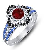 Multi Color Wedding Princess Ariel Disney Beautiful Engagement Ring