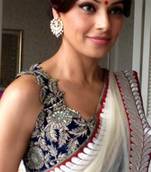 Bipasha Bollywood Replica White Net Saree