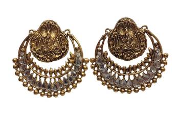 Original Ramleela Earrings in White Stones 1