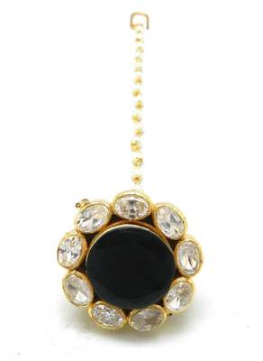Traditional Borla Made With Fine Brass  And  Decorated With Amercian Diamond  And  Pearl Chain 1