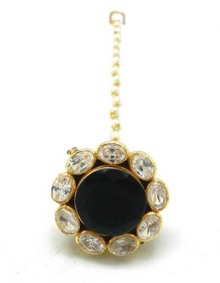 Traditional Borla Made With Fine Brass  And  Decorated With Amercian Diamond  And  Pearl Chain 2