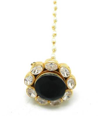 Traditional Borla Made With Fine Brass  And  Decorated With Amercian Diamond  And  Pearl Chain 3