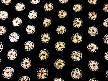 Partywear antique sequins handwork un-stitched black dupion raw silk blouse 2
