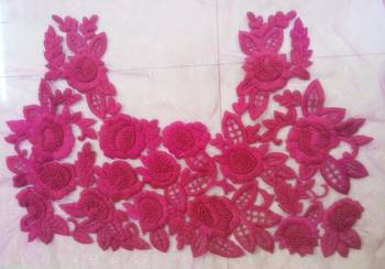 Heavy hand-embroidered un-stitched pink net material blouse 1