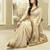 Cream jacquard with Embroidery Jari patch worked Zarin khan Saree