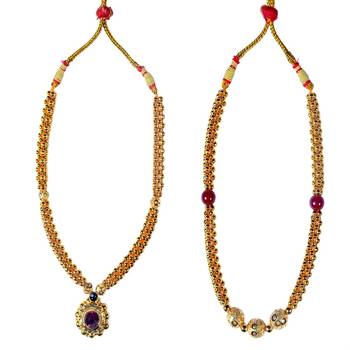Kolhapuri Traditional Saaj Ghat Thushi And Red Ball Gunda Thushi 1