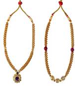 Kolhapuri Traditional Saaj Ghat Thushi And Red Ball Gunda Thushi