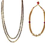 Kolhapuri Traditional Pohe Haar And Red Ball Golden Gunda Thushi Necklace Set