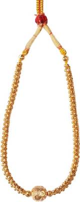 Kolhapuri  Golden Designer Thushi Necklace - Set Of 2 2