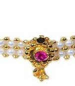 Kolhapuri Traditional White Choker Necklace