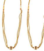 Kolhapuri Golden Copper Thushi Necklace - Pack of 2