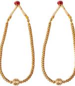 Kolhapuri Beads Studded Golden Necklace - Pack of 2