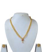 Kolhapuri Panadi Jundala Poth Thushi with Earring Artificial Jewelry for Wedding Occasion for Women's