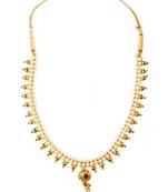 Kolhapuri  Beautiful Ethnic Bridal Pearl Cluster Thushi Necklace Set