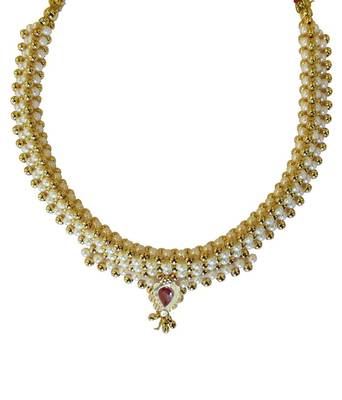Kolhapuri Gold Plated Thushi Necklace - Combo Of 4 3
