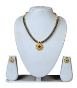 Kolhapuri Black mangulsutra Saaj Ghat Thushi Artificial Jewelry Necklace for Wedding Occasion for Women's