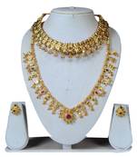 Kolhapuri Combo Pack of Two Artificial Jewellery Thushi with Kolhapuri Saz for Wedding Occasion for Women's