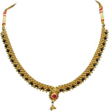 Kolhapuri  Traditional Half Zhaler Thushi Necklace 1