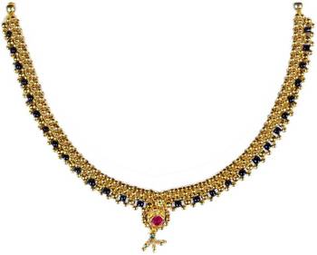 Kolhapuri  Traditional Half Zhaler Thushi Necklace 2