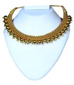 Kolhapuri Pearl in Gold Cage Chandbali Traditional Necklace 