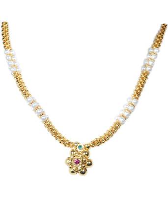 Kolhapuri Golden Moti Thushi Necklace 1
