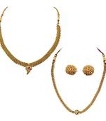 Kolhapuri Traditional Thushi Necklace With Earrings