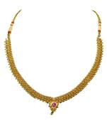 Kolhapuri Golden Copper Thushi Neclace