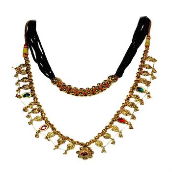 Kolhapuri Traditional Mangalsutra And Traditional Saaj Necklace Set 1