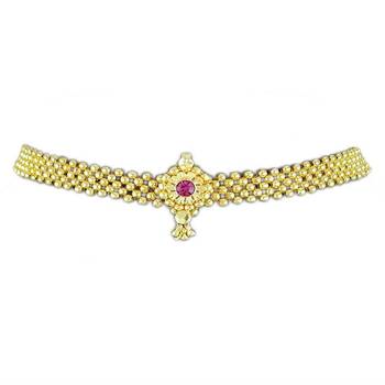 Kolhapuri Traditional Choker Thushi Necklace With Earrings 2