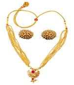 Kolhapuri Traditional 6 Line Chandra Ghat ThushiNecklace With Earrings
