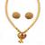 Kolhapuri Golden Copper Moti Chandra Ghat Thushi Necklace With Earrings