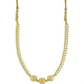 Kolhapuri Golden Gunda Thushi Necklace With Earrings 2
