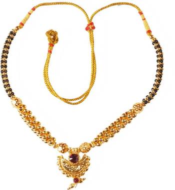 Soubhagya Jewellers Black Pearl Lambat Mani Chandrakor Pendent Kolhapuri Ghat With Earrings 2