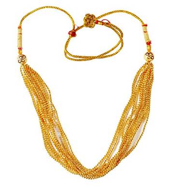 Soubhagya Jewellers 10 Layered Lambat Mani Panadi Kolhapuri Saaj With Earrings 2