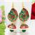 Elegant Designer Pendant Tokri Earring Blue Green Maroon