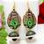 Elegant Designer Pendant Tokri Earring Violet Green Black