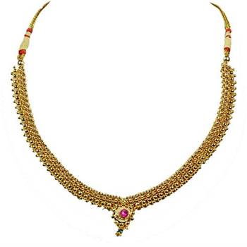 Soubhagya Jewellers Fancy Thushi Necklace With Earrings 2