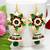 Elegant Designer Pendant Tokri Earring White Green Maroon
