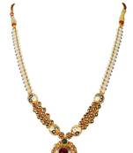 Kolhapuri Traditional Pearl lambat mani kolhapuri thushi necklace